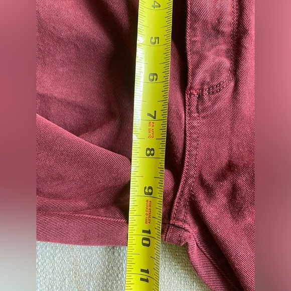 Paige Jeans Women's 28 Jacquelin Straight Denim Red Jeans - Picture 7 of 9